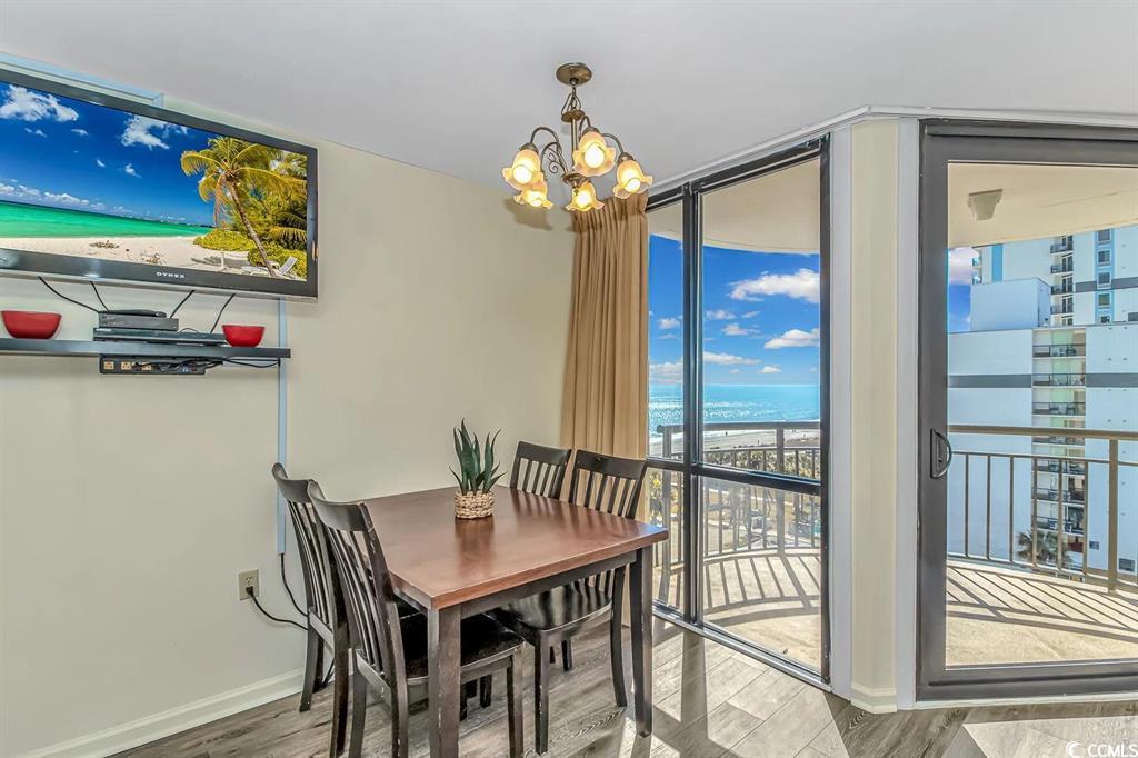 Meridian 705 living and dining area before redesign